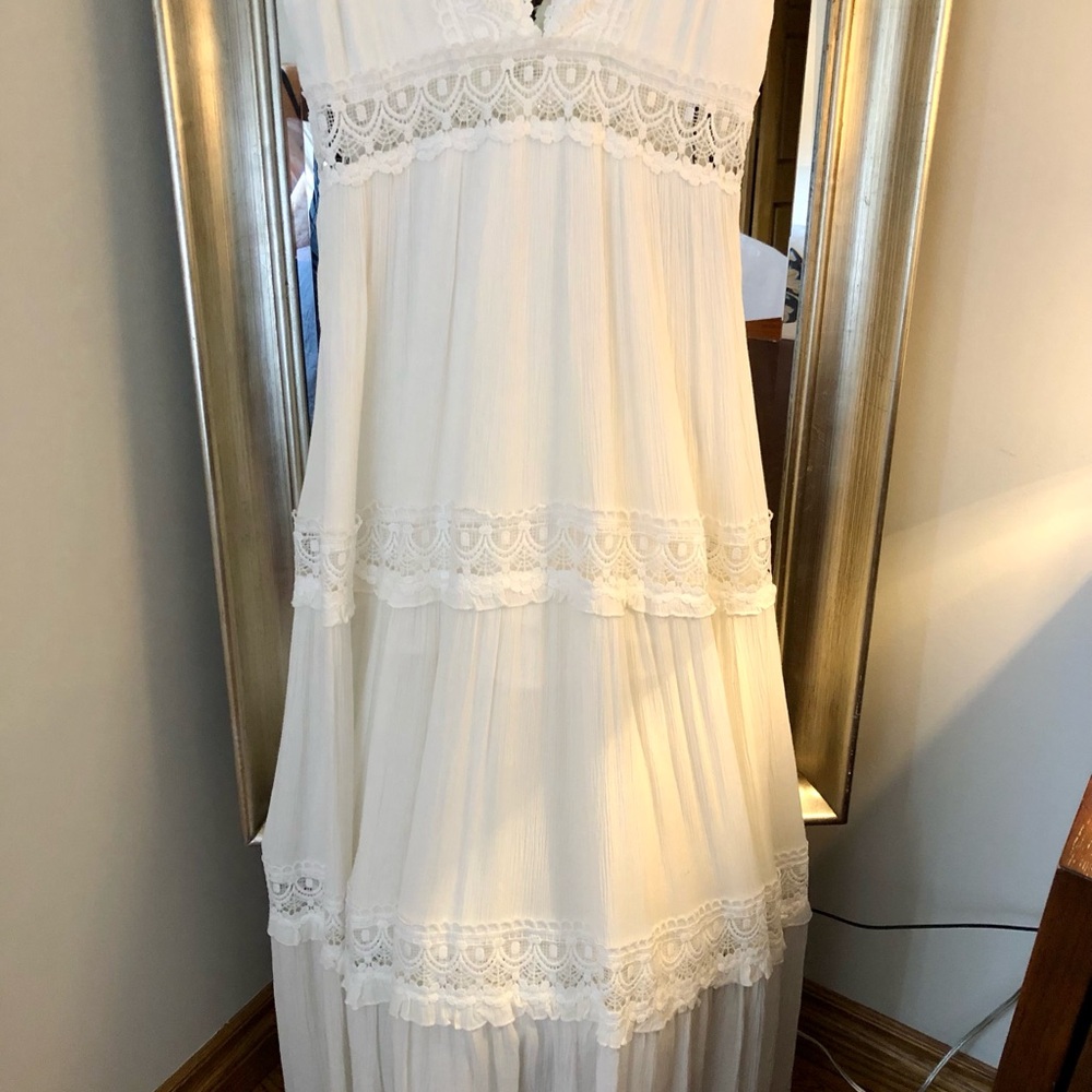 Forever 21 Cream Lace-Trim Maxi Dress - Picture 5 of 10